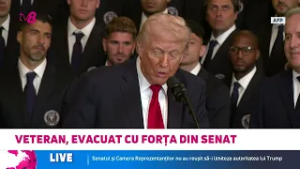 Scene tensionate în Senat: un veteran, scos cu forța