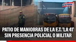🔴🔵 'La 41' bus depot without police or military presence despite "Plan Escudo"