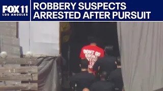 Police arrest robbery suspects in DTLA after high-speed chase