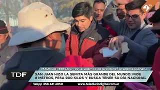 SAN JUAN HIZO LA SEMITA MÁS GRANDE DEL MUNDO: MIDE 8 METROS, PESA 900 KILOS Y BUSCA UN DIA