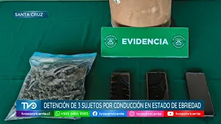 In Santa Cruz, Carabineros arrest three people for driving under the influence