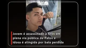 Jovem é assassinado a tiros em plena via pública de Patos e idosa é atingida por bala perdida