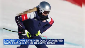 Lindsey Vonn says surgery saved her from having leg amputated after crash