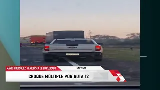 MARIO RODRIGUEZ, JOURNALIST REPORTING FROM EMPEDRADO - MULTI-VEHICLE COLLISION ON ROUTE 12