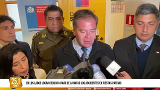 Regional strategy in Los Lagos reduces traffic accidents by 62% during Fiestas Patrias