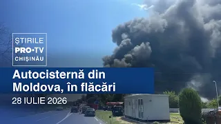 PRO TV News (5:00 PM) | MOLDOVAN TANKER TRUCK ON FIRE | Moldova