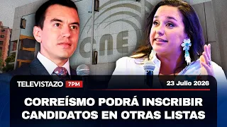 Televistazo 7PM🔴 Daniel Noboa: el correísmo podrá participar si cumple la ley | 23 Julio 2026