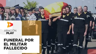 Funeral for the soldier who died in the fire