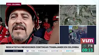 Mendoza rescue workers continue working in Colombia following the earthquake