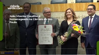 João Vicente Claudino honored at the São Paulo City Council