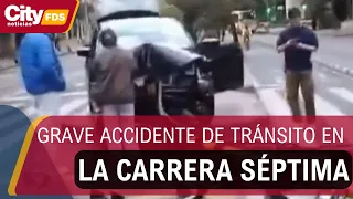 Private vehicle crashed into a traffic light pole in Chapinero | CityTv