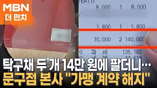 140,000 won for two table tennis rackets… Headquarters terminates contract with store owner who r...