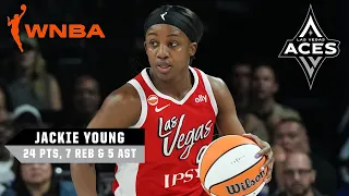 Jackie Young GOES OFF in Aces' victory over Sun 😮‍💨 | WNBA on ESPN
