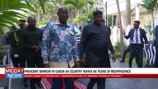 PRESIDENT BARROW IN LIBREVILLE FOR GABON’S 66TH INDEPENDENCE ANNIVERSARY.