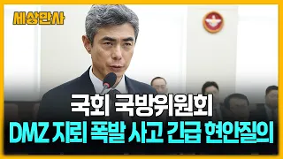 국회 국방위, DMZ 지뢰 폭발 사고 긴급 현안질의 [세상만사] #국회국방위원회 #강신철 #국방부장관 #DMZ지뢰폭발사고