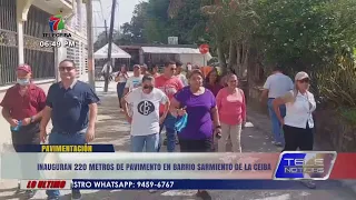 220 Meters of Pavement Inaugurated in the Sarmiento Neighborhood of La Ceiba