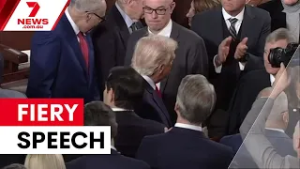 Trump's record-breaking State of the Union address | 7NEWS