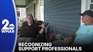 Support professional helps client with differing abilities thrive in Maryland