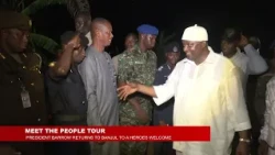 PRESIDENT BARROW RETURNS TO BANJUL
