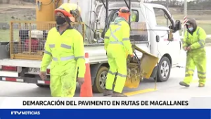 Obras Públicas intensifica la demarcación de carreteras para mejorar la seguridad vial en Magallanes