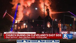 Church burns on Cleveland's east side