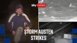 Storm Austen hits south-west England with 80mph winds