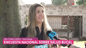 El móvil de 5 Sentidos visitó a la Dra. Fiorela Apelo por la Encuesta Nacional de Salud Bucal