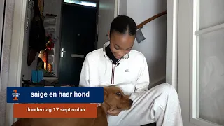 Saige from Junior Eurovision and her dog