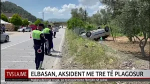 ELBASAN, AKSIDENT ME TRE TË PLAGOSUR