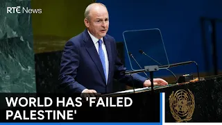 Taoiseach warns the world will be 'shamed' by what's happening in Gaza in UN address | RTÉ News