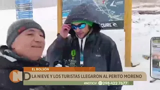 El Bolsón: Snow and tourists arrive at Perito Moreno