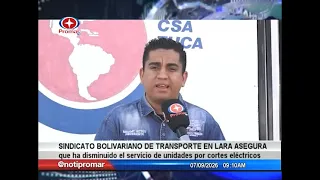 Lara Bolivarian Transport Union claims service has decreased due to power outages