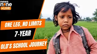 One Leg, One Dream: 7-Year-Old Ragini’s Inspiring Journey To School | News9