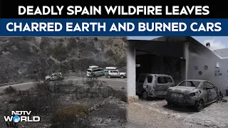Spain Wildfire | Burned Cars And Charred Earth In Village At Center Of Deadly Almeria Wildfires
