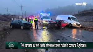 Accident grav în comuna Ruginoasa. Două mașini s-au ciocnit frontal