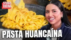 Tallarines a la huancaína con pollo anticuchero ? Receta con Lita Pezo I Studio Cocina