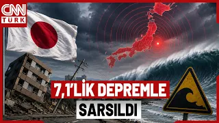 🚨7.1 Magnitude Earthquake in Japan Caught on Camera! Tsunami Warning Issued!