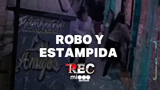 ROBBERY AND STAMPEDE - SAVED BY A POLICE OFFICER - #REC