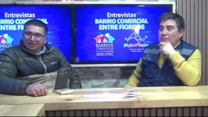 Entrevista Barrio Comercial Entre Fiordos , invitados gestor y el secretario de barrio comercial