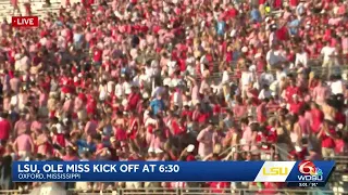 Highly anticipated game between LSU and Ole Miss kick off at 6:30