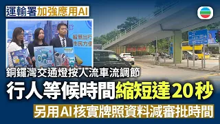運輸署加強應用AI｜銅鑼灣交通燈按人流車流調節　行人等候時間縮短達20秒　另用AI核實牌照資料減審批時間｜香港新聞｜無綫新聞｜TVB News｜2026/08/20