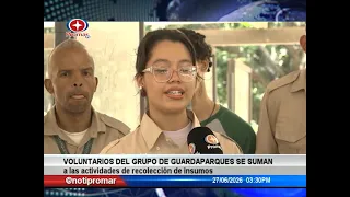 Voluntarios del grupo de Guardaparques se suman a las actividades de recolección de insumos