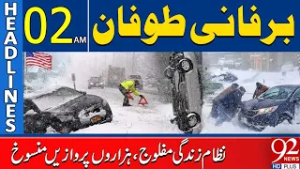 Снежная буря парализовала жизнь | Тысячи рейсов отменены | Новости в 02:00 | 92NewsHD