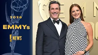 Jon Hamm's Pregnant Wife Anna Osceola Debuts Baby Bump at Emmys 2026 | E! News