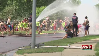 Summer's first hydrant party makes a splash