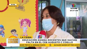 Educación asigna docentes que faltaban en el C.E.B. Agusto C. Coello de La Ceiba