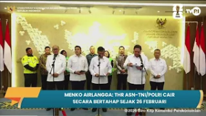 Menko Airlangga: THR ASN-TNI/Polri Cair Secara Bertahap Sejak 26 Februari