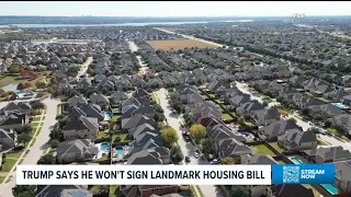 President Trump refuses to sign bipartisan housing bill
