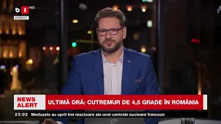 CUTREMUR de 4,5 GRADE în ROMÂNIA. Știri B1TV_ 11 aug. 2026