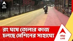 Garihat Bridge: গড়িয়াহাট ব্রিজের রং করা অংশ মেশিনের সাহায্যে ঘষে তোলার কাজ চলছে